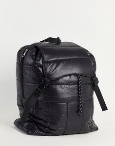 Стеганый нейлоновый рюкзак черного цвета SVNX-Черный цвет