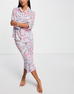 Пижама с принтом пейсли Lauren by Ralph Lauren-Розовый цвет
