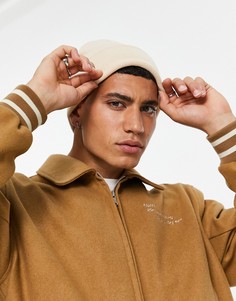 Кремовая шапка-бини для скейтбординга ASOS DESIGN-Белый
