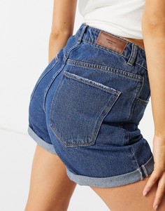 Сине-голубые шорты из денима в винтажном стиле Vero Moda-Голубой