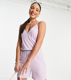 Эксклюзивный сиреневый ромпер с запахом спереди Vero Moda Tall-Фиолетовый цвет