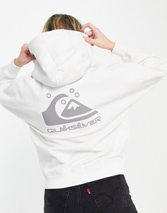 Худи в стиле oversized белого цвета Quiksilver-Белый