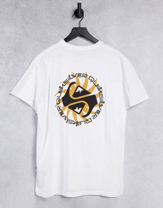 Белая футболка со спиральным принтом на спине QuikSilver OG-Белый
