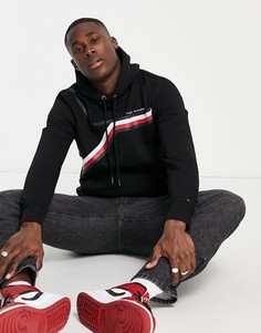 Худи черного цвета c полосками Tommy Hilfiger-Черный цвет