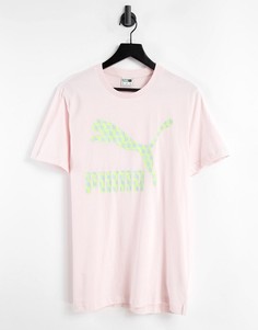 Розовая футболка с графическим принтом Puma Summer Luxe-Розовый цвет