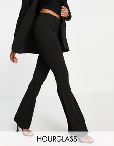 Расклешенные трикотажные брюки черного цвета ASOS DESIGN Hourglass-Черный цвет