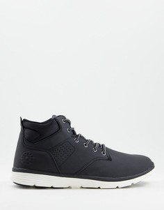 Черные ботинки из искусственной кожи с контрастной подошвой Jack & Jones-Черный цвет