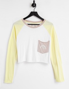 Желтая футболка Quiksilver Iconic Horizon-Желтый
