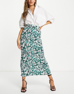 Юбка макси с абстрактным принтом ASOS DESIGN-Разноцветный