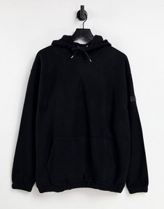 Oversized-худи из флиса черного цвета ASOS DESIGN-Черный цвет
