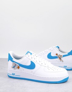 Белые кроссовки Nike Air Force 1 Space Jam-Белый