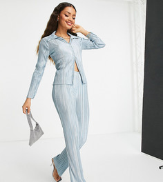 Брюки из плиссированного трикотажа в стиле 90-х (от комплекта) ASOS DESIGN Petite-Разноцветный
