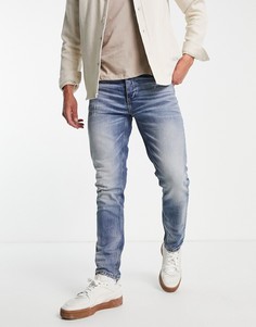 Голубые узкие джинсы River Island-Голубой