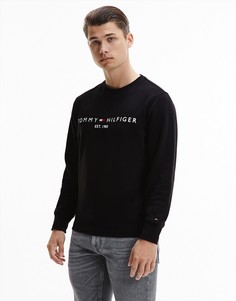 Черный свитшот с логотипом Tommy Hilfiger-Черный цвет