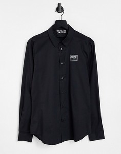 Черная рубашка с длинными рукавами Versace Jeans Couture-Черный цвет