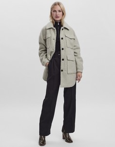 Серая удлиненная куртка Vero Moda-Серый