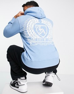 Худи голубого цвета с надписью "LA City of Angels" Topman-Голубой