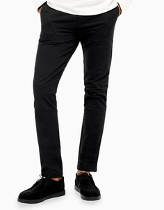 Черные зауженные чиносы Topman-Черный цвет