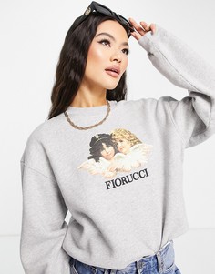 Серый свитшот Fiorucci vintage angels