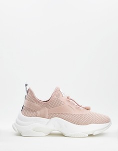 Бело-розовые кроссовки на толстой подошве Steve Madden Match-Розовый цвет