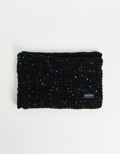 Черный вязаный шарф-снуд в крапинку Jack & Jones-Черный цвет