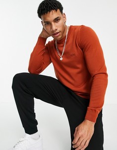 Джемпер с круглым вырезом BOSS Business Botto-Оранжевый цвет