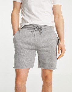 Серые меланжевые шорты от комплекта Topman-Серый