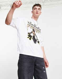 Белая футболка с принтом Ice T ASOS DESIGN-Белый