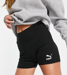Черные шорты-леггинсы в рубчик Puma-Черный цвет