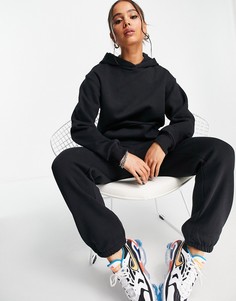 Черный спортивный костюм из oversized-худи и джоггеров ASOS DESIGN-Черный цвет