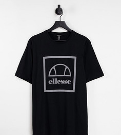 Черная футболка со светоотражающим логотипом ellesse Plus-Черный цвет