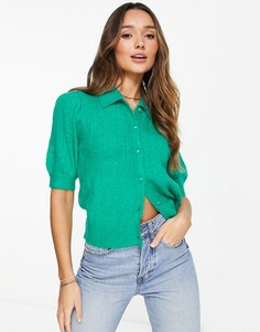 Зеленый кардиган с короткими рукавами Vero Moda FRSH-Зеленый цвет