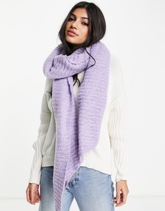 Мягкий сиреневый oversized-шарф из смесового переработанного полиэстера Pieces-Фиолетовый цвет