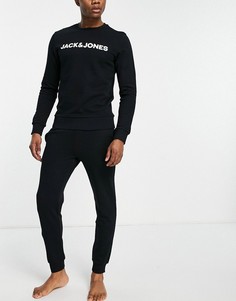 Черный комплект из свитшота и джоггеров для дома Jack & Jones-Черный цвет