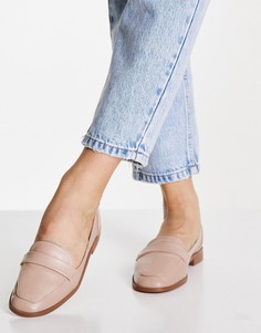 Нежно-розовые лоферы на плоской подошве ASOS DESIGN Mussy-Розовый цвет