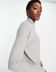 Серый джемпер с высоким воротником Vero Moda