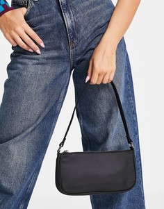 Черная узкая сумка на плечо из переработанного нейлона в стиле 90-х ASOS DESIGN-Черный цвет