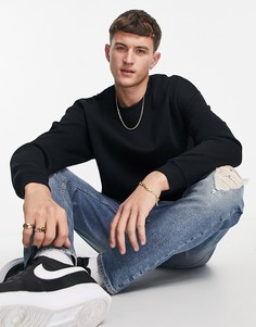 Oversized-свитшот черного цвета Jack & Jones Originals-Черный цвет