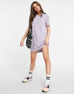 Сиреневое платье-футболка мини Monki Abbie-Фиолетовый цвет