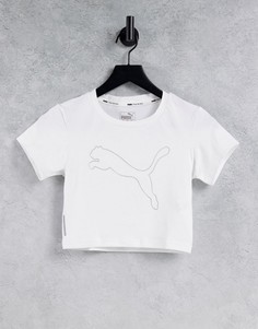 Белая укороченная футболка Puma Feel It-Белый