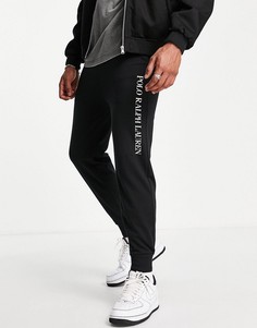 Черные джоггеры с текстовым логотипом сбоку Polo Ralph Lauren-Черный цвет