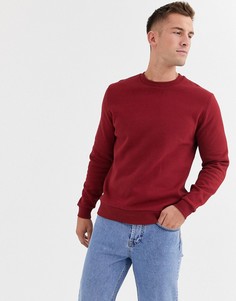 Бордовый свитшот ASOS DESIGN-Красный