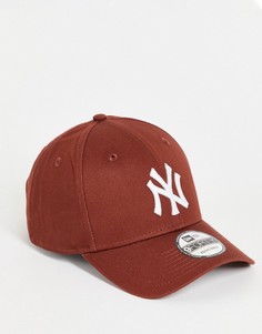 Коричневая бейсболка New Era 9Forty NY-Коричневый цвет