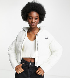 Белый короткий пуховик Quiksilver – эксклюзивно для ASOS