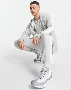 Серый спортивный костюм с полосками по бокам Jack & Jones