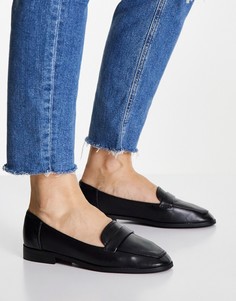 Черные лоферы на плоской подошве ASOS DESIGN Mussy-Черный цвет