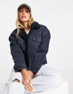 Темно-серая куртка с искусственным мехом Levis New Heritage-Черный цвет Levis®