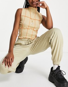 Шалфейно-зеленые oversized-джоггеры в стиле 90-х Topshop-Зеленый цвет
