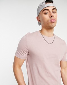 Розовая облегающая футболка из органического хлопка New Look-Розовый цвет