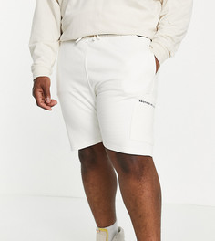 Шорты цвета экрю из трикотажа с карманом Another Influence Plus-Белый